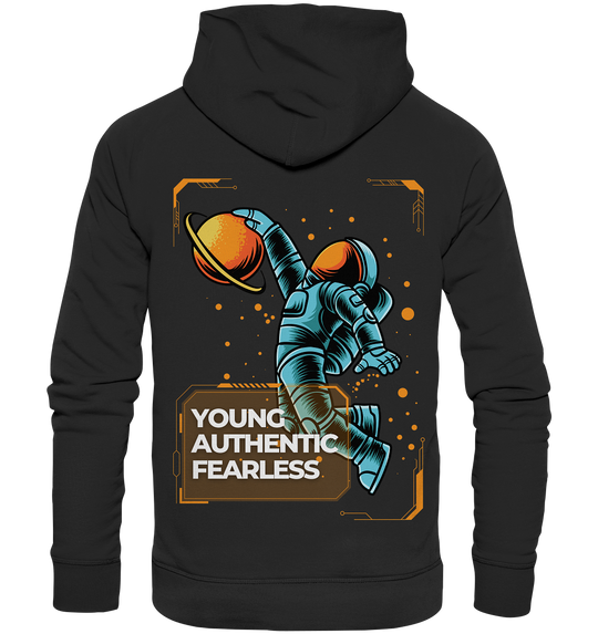 Young Authentic Fearless - Hope for the future - Organic Fashion Hoodie