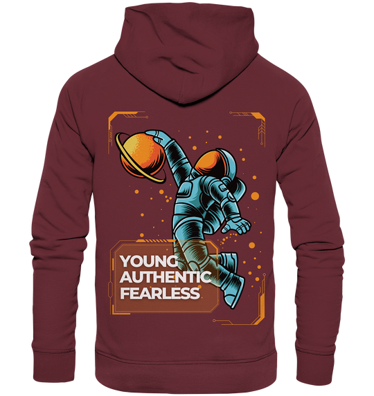 Young Authentic Fearless - Hope for the future - Organic Fashion Hoodie