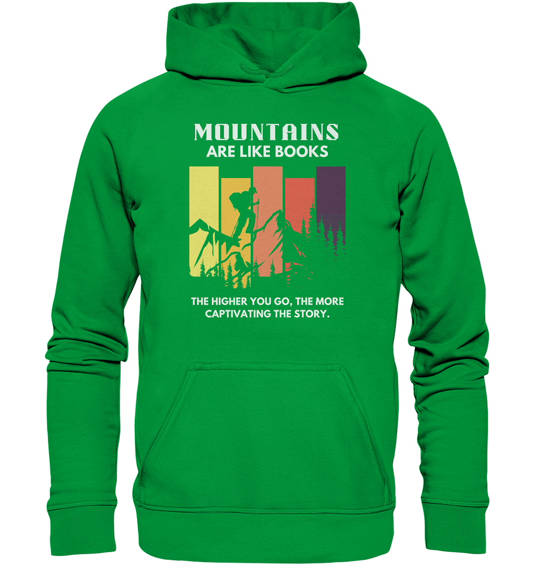 „Gipfeltreffen der Mode: Berge treffen auf Stil!“ - Einfacher Unisex-Hoodie