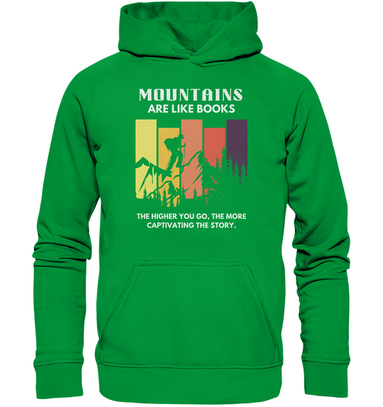 „Gipfeltreffen der Mode: Berge treffen auf Stil!“ - Einfacher Unisex-Hoodie