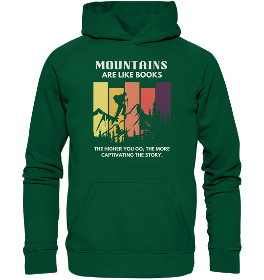 „Gipfeltreffen der Mode: Berge treffen auf Stil!“ - Einfacher Unisex-Hoodie