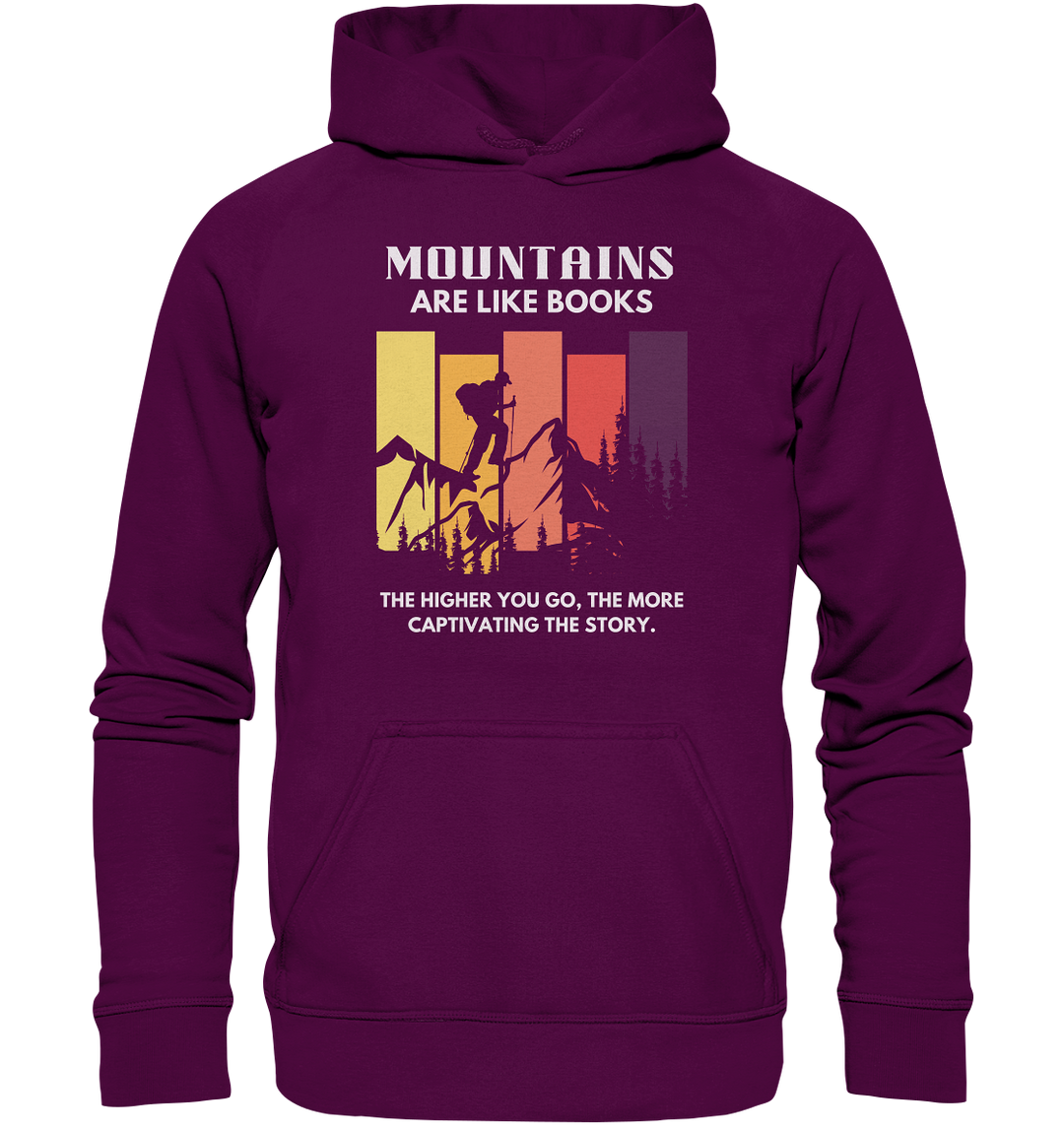 „Gipfeltreffen der Mode: Berge treffen auf Stil!“ - Einfacher Unisex-Hoodie