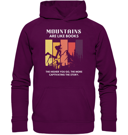 „Gipfeltreffen der Mode: Berge treffen auf Stil!“ - Einfacher Unisex-Hoodie