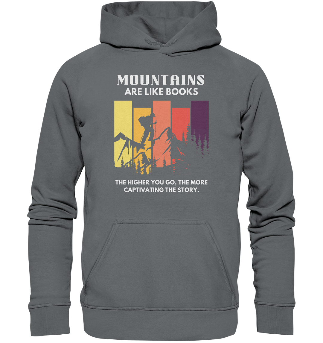 „Gipfeltreffen der Mode: Berge treffen auf Stil!“ - Einfacher Unisex-Hoodie