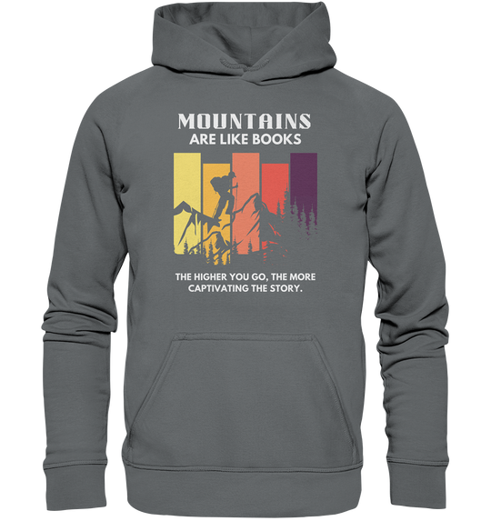 „Gipfeltreffen der Mode: Berge treffen auf Stil!“ - Einfacher Unisex-Hoodie