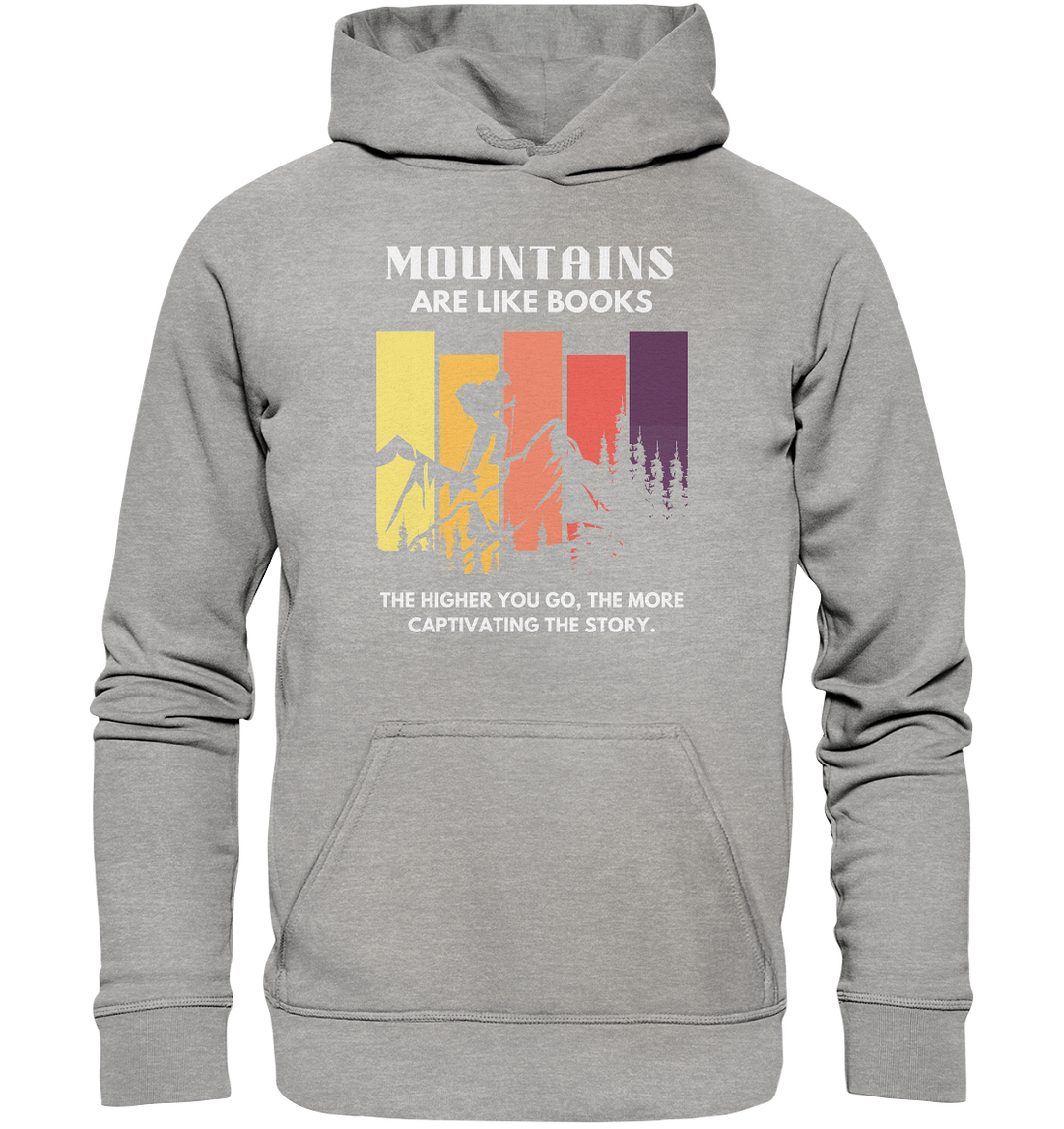 „Gipfeltreffen der Mode: Berge treffen auf Stil!“ - Einfacher Unisex-Hoodie