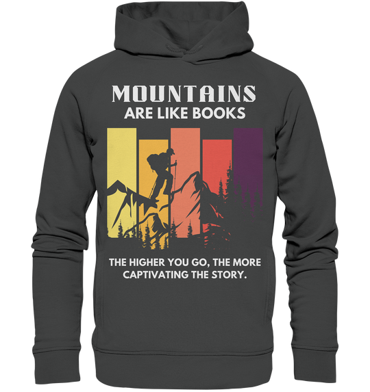 "Gipfeltreffen der Mode: Berge treffen auf Stil!" - Organic Fashion Hoodie