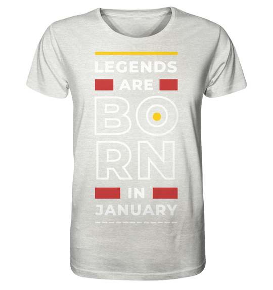 Legenden werden am ..... geboren - Organic Shirt (meliert)