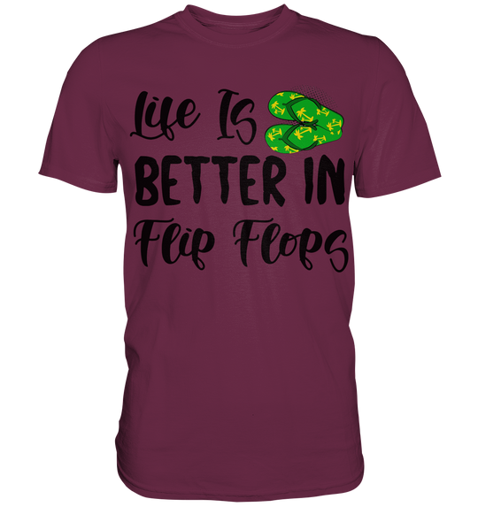 "Life is Better in Flip Flops" & "Beach Please" - Premium Shirt