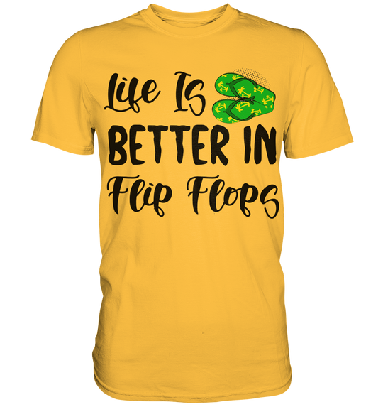 "Life is Better in Flip Flops" & "Beach Please" - Premium Shirt